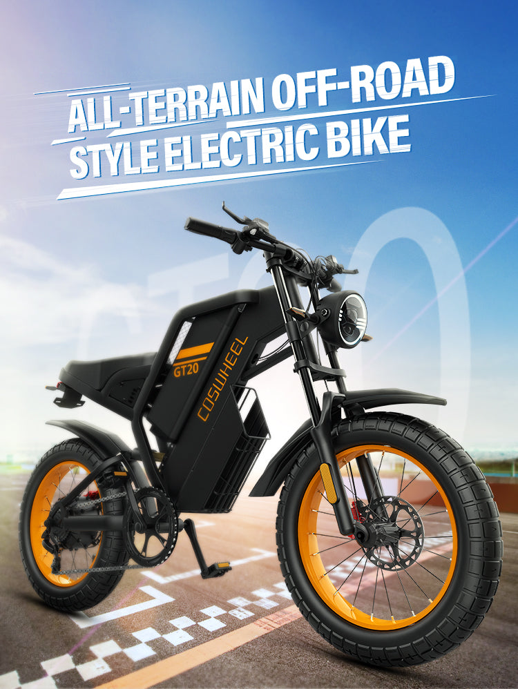 Coswheel GT20 Long Range E Bike Battery Fast Fat Tire Electr Bike Factory Direct 1500W Power Cheap E Bike Mountain Ebike Fatbike
