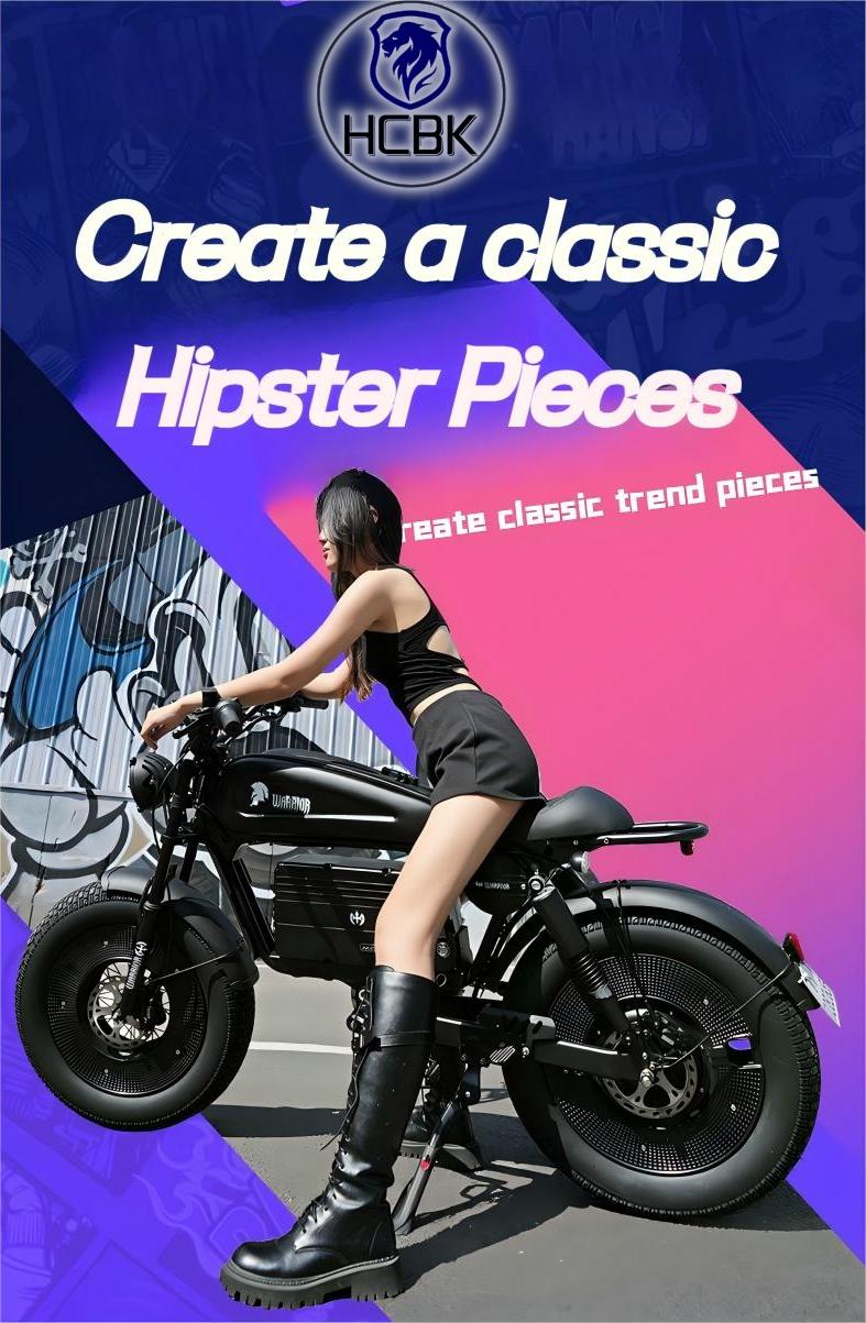 Free Shipping High-end HCBK Black Warrior 3000 Watt  Electric Bike Warrior 60AH Removable Battery  20 Inch Adult Electric Bike