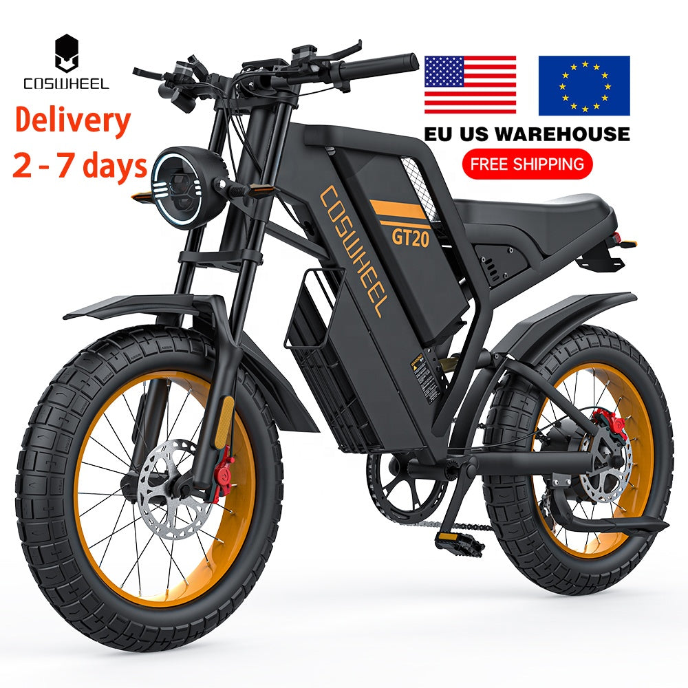 Coswheel GT20 Long Range E Bike Battery Fast Fat Tire Electr Bike Factory Direct 1500W Power Cheap E Bike Mountain Ebike Fatbike
