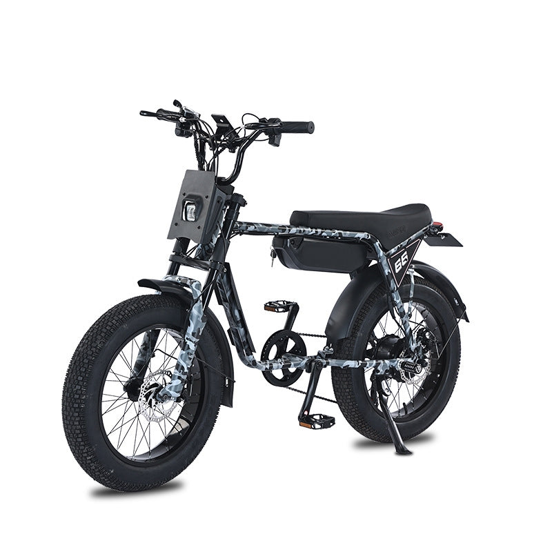 USA Warehouse ZX 20 Inch Fat Tires E-bike 48V 750W Electric Urban Bicycle Super Adults Ebike 73 With Foot Pegs