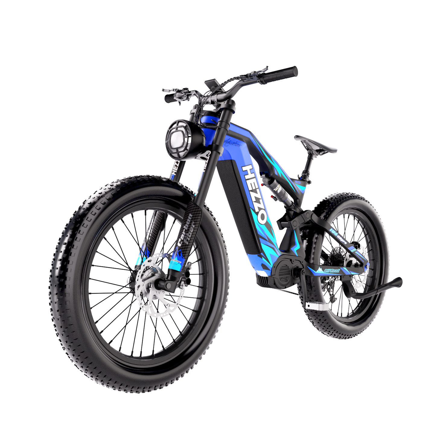 HEZZO 2025 Bafang Mid Drive Ebike M620 52V 1000W Carbon Fiber Ebike 9 Speed Kenda 26x4.8" Fat Emtb 21Ah LG EU UK Free Shipping