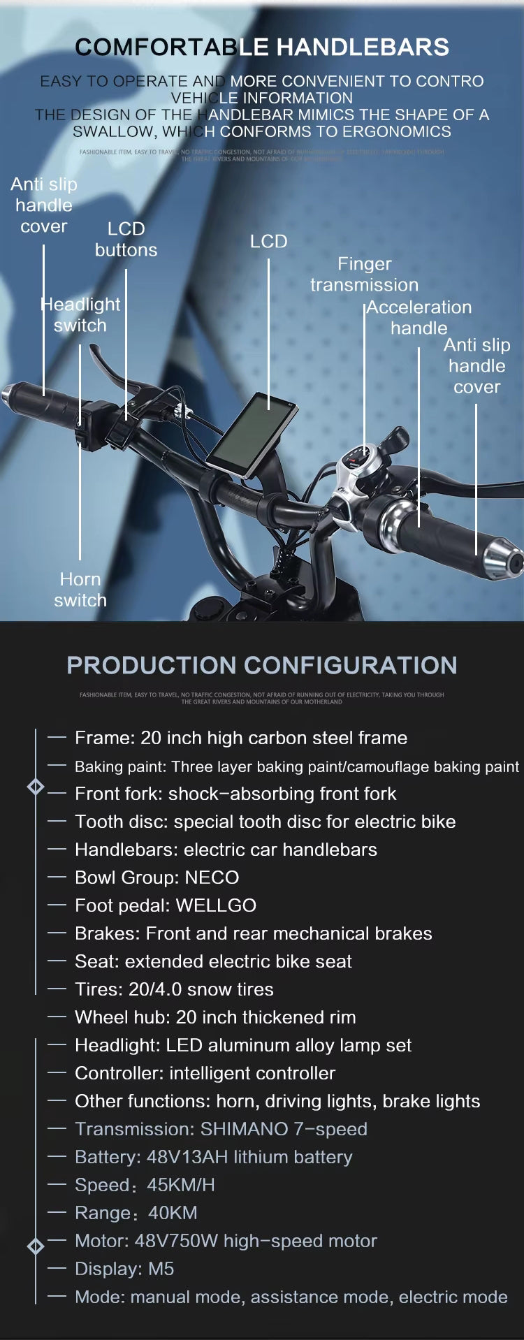 USA Warehouse ZX 20 Inch Fat Tires E-bike 48V 750W Electric Urban Bicycle Super Adults Ebike 73 With Foot Pegs