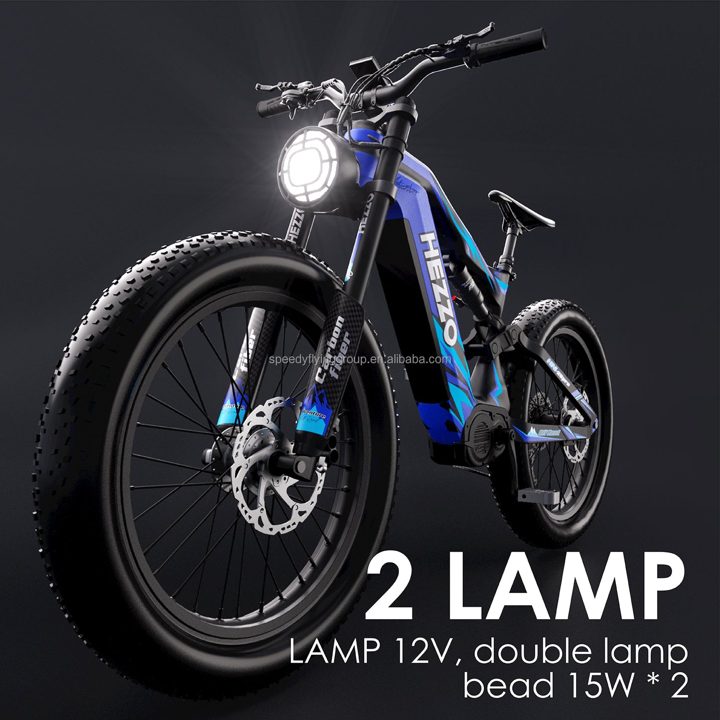 HEZZO 2025 Bafang Mid Drive Ebike M620 52V 1000W Carbon Fiber Ebike 9 Speed Kenda 26x4.8" Fat Emtb 21Ah LG EU UK Free Shipping
