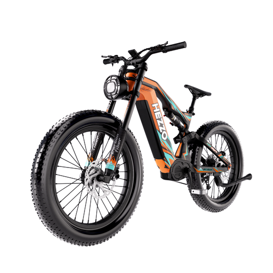 HEZZO 2025 Bafang Mid Drive Ebike M620 52V 1000W Carbon Fiber Ebike 9 Speed Kenda 26x4.8" Fat Emtb 21Ah LG EU UK Free Shipping