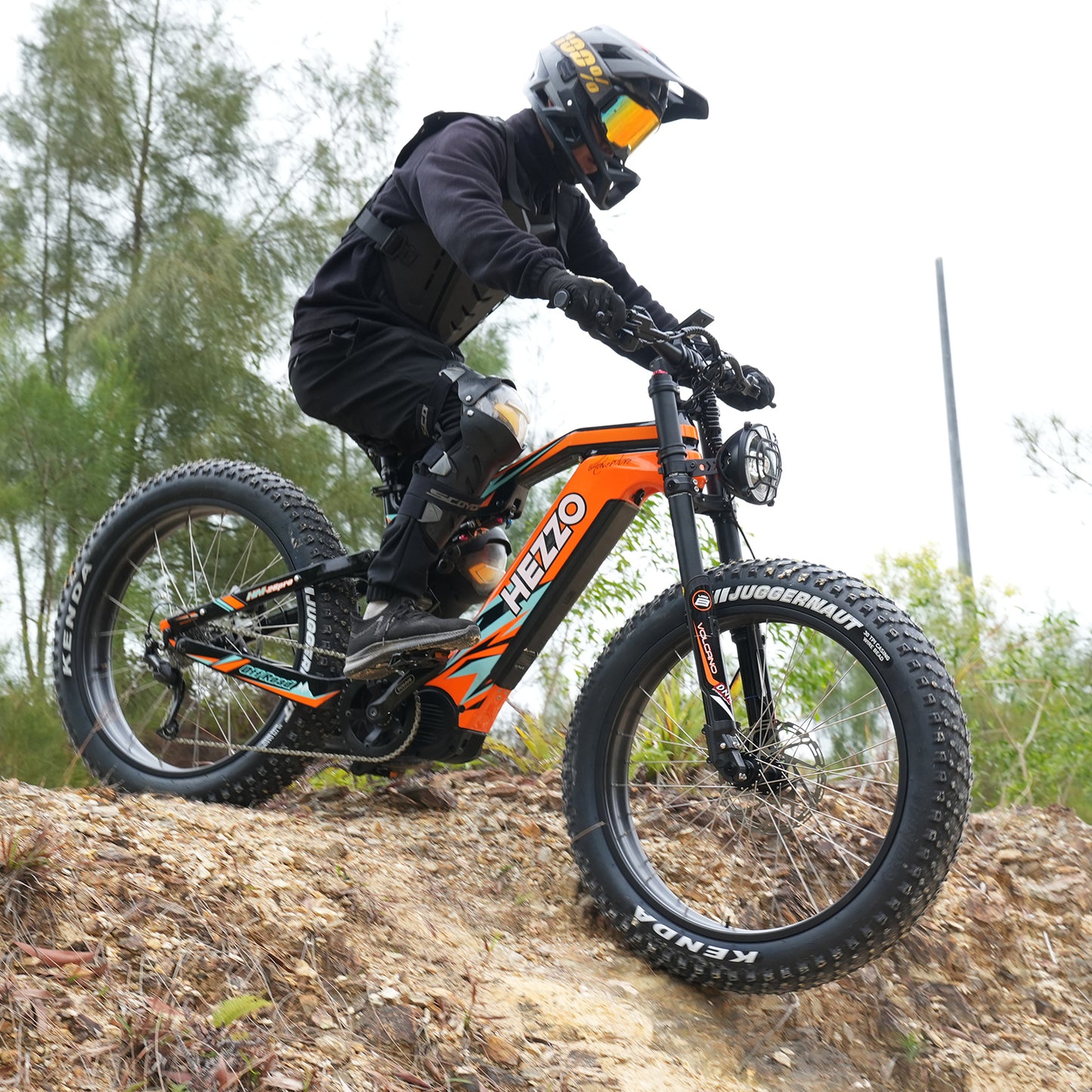 HEZZO 2025 Bafang Mid Drive Ebike M620 52V 1000W Carbon Fiber Ebike 9 Speed Kenda 26x4.8" Fat Emtb 21Ah LG EU UK Free Shipping